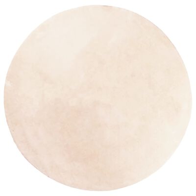 vidaXL Teppe HUARTE kort luv mykt og vaskbart beige Ø 80 cm