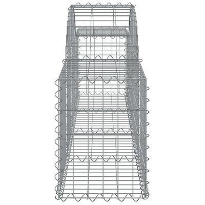 vidaXL Gabionkurver buede 5 stk 200x30x40/60 cm galvanisert jern