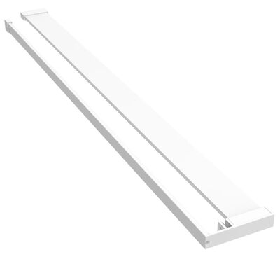 vidaXL Dusjhylle for dusjvegg hvit 115 cm aluminium