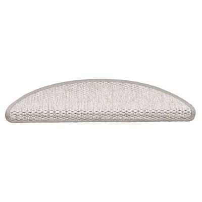 vidaXL Selvklebende trappematter sisal 15 stk 56x17x3 cm platina