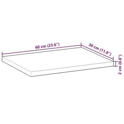 vidaXL Flytende hyller 4 stk 60x30x2 cm ubehandlet heltre akasie