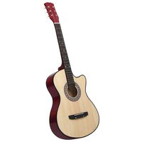 vidaXL Western akustisk cutaway gitar med 6 strenger 38" lind