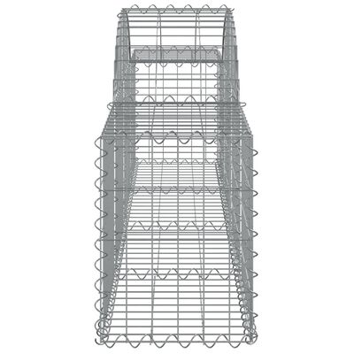 vidaXL Gabionkurver buede 25 stk 200x30x40/60 cm galvanisert jern