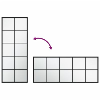 vidaXL Veggspeil svart 100x40 cm metall