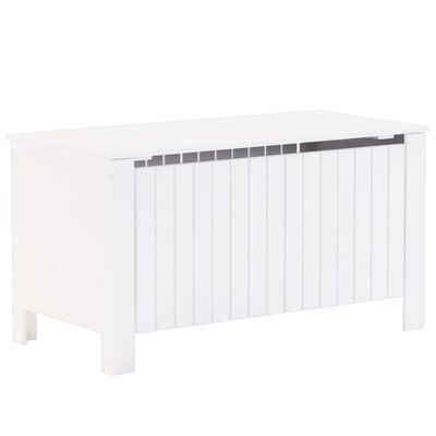 vidaXL Putekasse med lokk RANA hvit 100x49x54 cm heltre furu