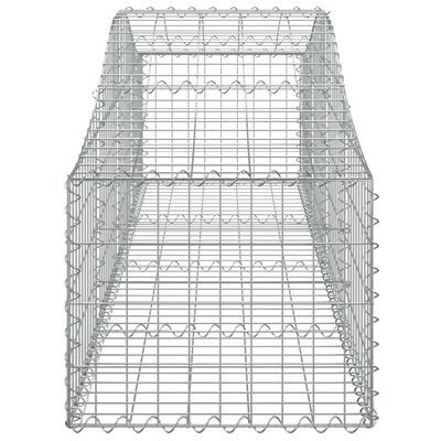 vidaXL Gabionkurver buede 10 stk 200x50x40/60 cm galvanisert jern