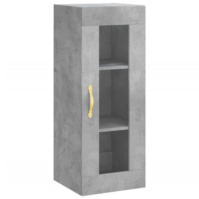 vidaXL Highboard betonggrå 34,5x34x180 cm konstruert tre