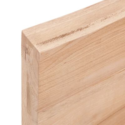 vidaXL Bordplate lysebrun 40x40x(2-6)cm behandlet heltre naturlig kant