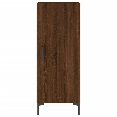 vidaXL Highboard brun eik 34,5x34x180 cm konstruert tre