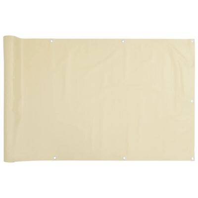 vidaXL Balkongskjerm kremhvit 600x120 cm PVC