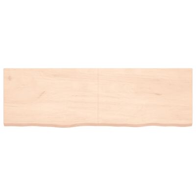 vidaXL Benkeplate til bad 160x50x4 cm ubehandlet heltre