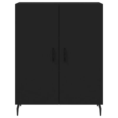 vidaXL Highboard svart 69,5x34x180 cm konstruert tre