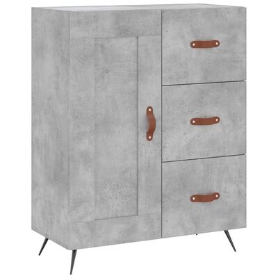 vidaXL Highboard betonggrå 69,5x34x180 cm konstruert tre