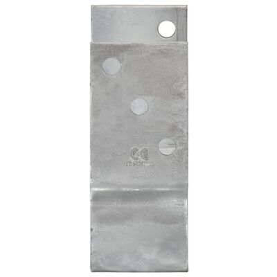 vidaXL Gjerdespyd 6 stk sølv 14x6x15 cm galvanisert stål