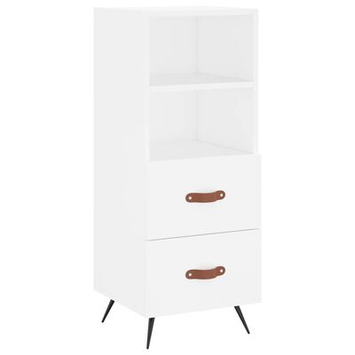 vidaXL Highboard hvit 34,5x34x180 cm konstruert tre