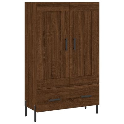 vidaXL Highboard brun eik 69,5x31x115 cm konstruert tre