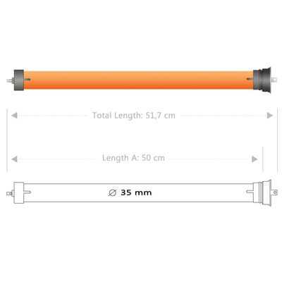 vidaXL Rørformede motorer 10 stk 10 Nm