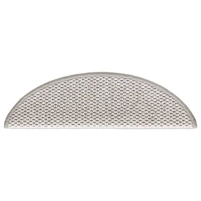 vidaXL Selvklebende trappematter sisal 15 stk 56x17x3 cm platina