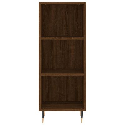 vidaXL Highboard brun eik 34,5x34x180 cm konstruert tre