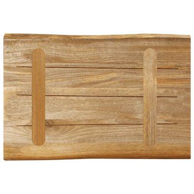 vidaXL Bordplate naturlig kant 60x40x3,8 cm grovt heltre mangotre