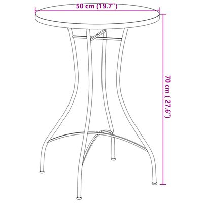 vidaXL Bistrobord med mosaikk terrakotta og hvit jern og keramikk