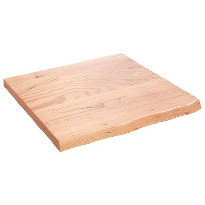 vidaXL Benkeplate til bad lysebrun 60x60x(2-4) cm behandlet heltre