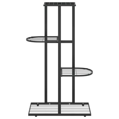 vidaXL Blomsterstativ med 4 etasjer 43x22x76 cm svart metall