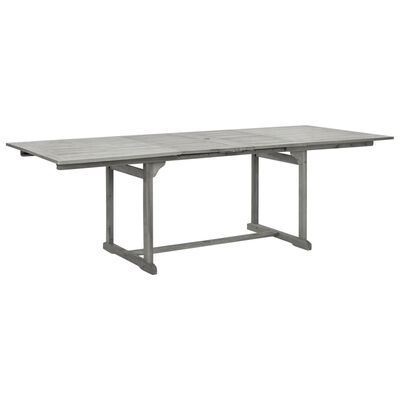 vidaXL Utendørs spisebord (160-240)x100x75 cm heltre akasie