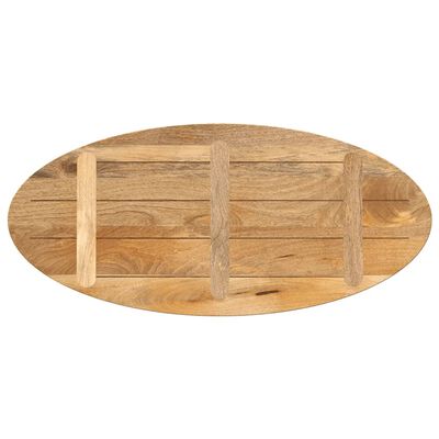 vidaXL Bordplate 140x50x3,8 cm oval heltre mango