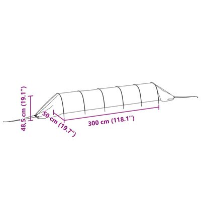 vidaXL Nettingtunneler 2 stk svart stål og polyetylen