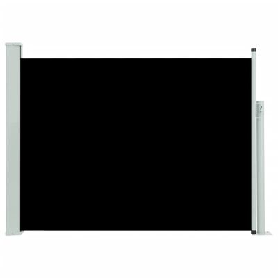 vidaXL Uttrekkbar sidemarkise 117x500 cm svart