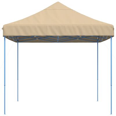 vidaXL Sammenleggbart partytelt pop-up beige 410x279x315 cm