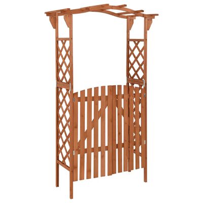 vidaXL Pergola med port 116x40x204 cm heltre gran