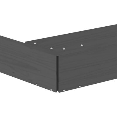 vidaXL Sandkasse med seter grå åttekantet heltre furu