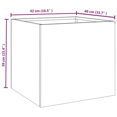 vidaXL Plantekasser 2 stk 42x40x39 cm cortenstål