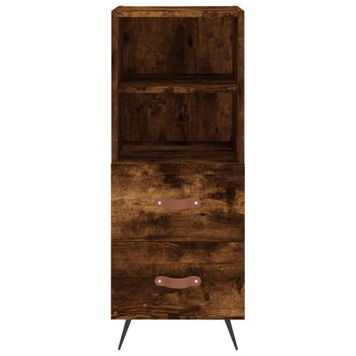 vidaXL Highboard røkt eik 34,5x34x180 cm konstruert tre