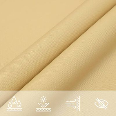 vidaXL Solseil sand 4,5x2,5 m 100% polyester oxford