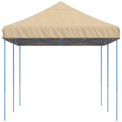 vidaXL Sammenleggbart partytelt pop-up beige 580x292x315 cm