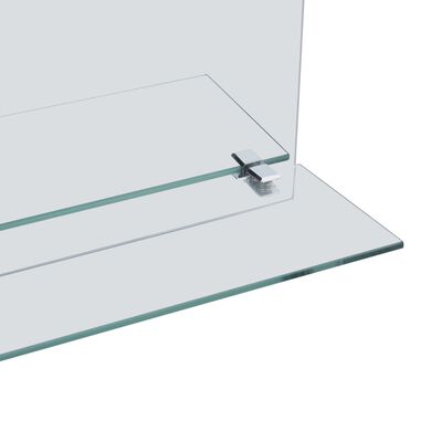 vidaXL Veggspeil med hylle 20x40 cm herdet glass