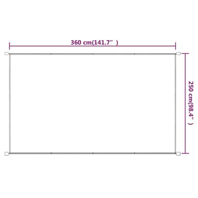 vidaXL Vertikal markise gråbrun 250x360 cm oxfordstoff