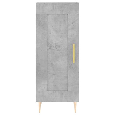 vidaXL Highboard betonggrå 34,5x34x180 cm konstruert tre