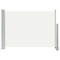 vidaXL Uttrekkbar sidemarkise 80x300 cm kremhvit