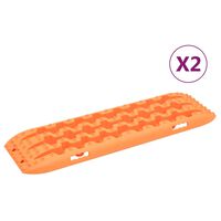 vidaXL Trekkbrett 2 stk oransje 106x30,5x7 cm nylon