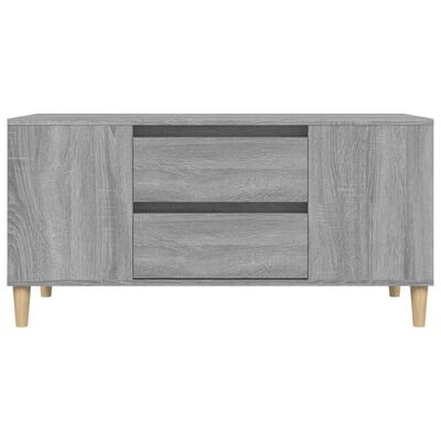 vidaXL TV-benk grå sonoma 102x44,5x50 cm konstruert tre