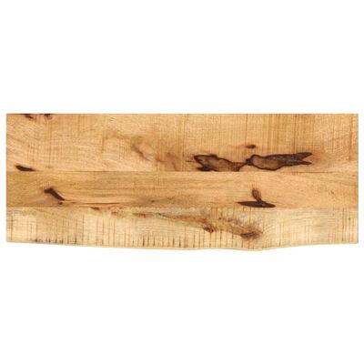 vidaXL Bordplate 80x40x2,5 cm naturlig kant grovt heltre mangotre