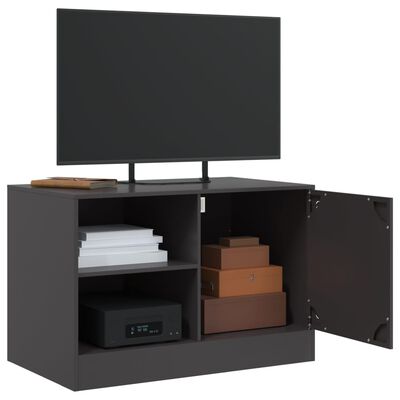 vidaXL TV-benk svart 67x39x44 cm stål