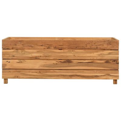 vidaXL Høybed 100x40x38 cm resirkulert teak og stål