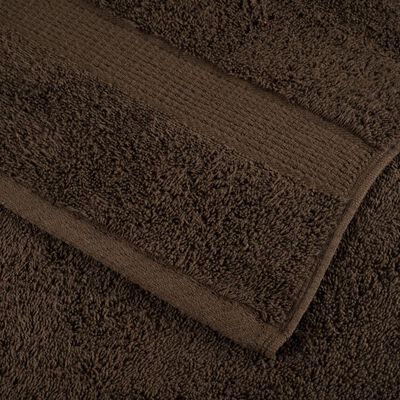 vidaXL Premium håndklær SOLUND 10 stk brun 50x100 cm 600gsm