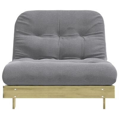 vidaXL Futonsofa med madrass 100x206x11 cm impregnert furu