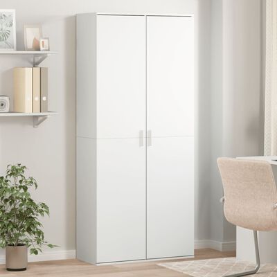 vidaXL Highboard hvit 80x35x180 cm konstruert tre